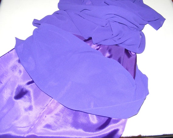 M Purple Dress Triple Tier Dress Grape Purple Cre… - image 9