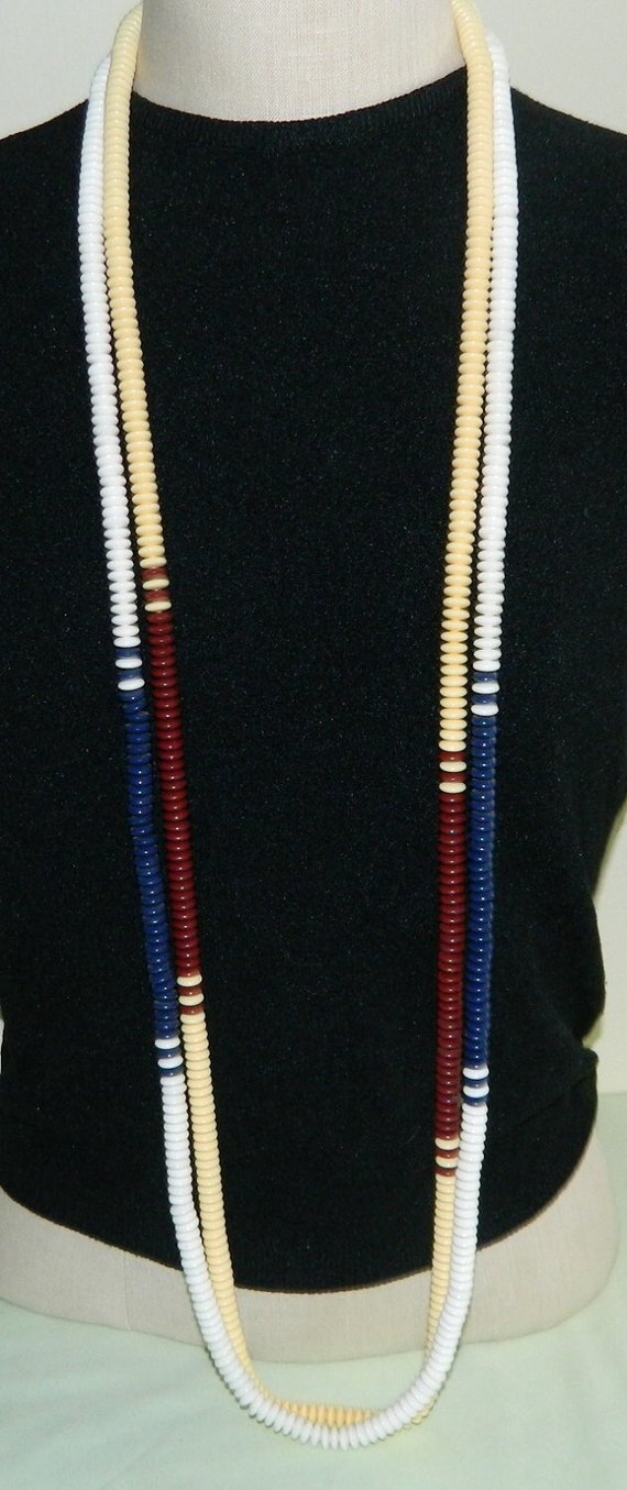 2 Long Flapper Style Necklaces Made in Austria Pla