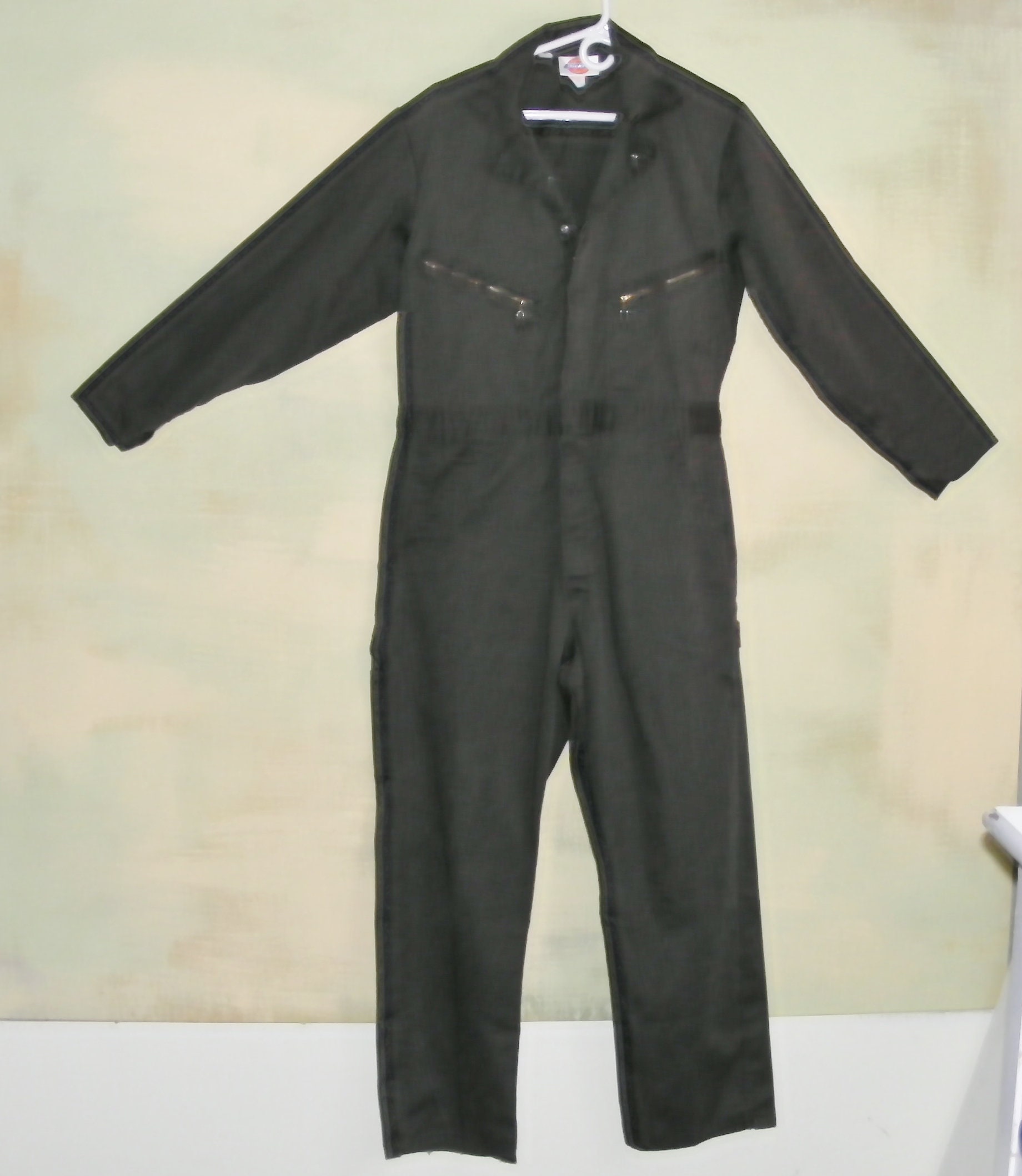 40 M Vintage 50s Dickies Coveralls Mechanic Overalls Dark Green