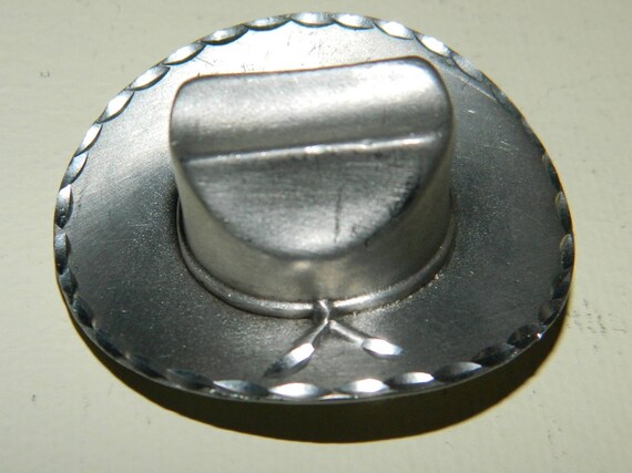 EJC Marked 1993 Pewter Cowboy Hat Bolo 