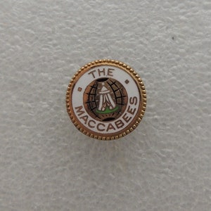 The MaCabees Enamel Tent Design Fraternal Badge Insignia KOTM Newark New Jersey VFG