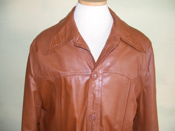 46 80s Belted Back Western Jacket Men's Field and… - image 1