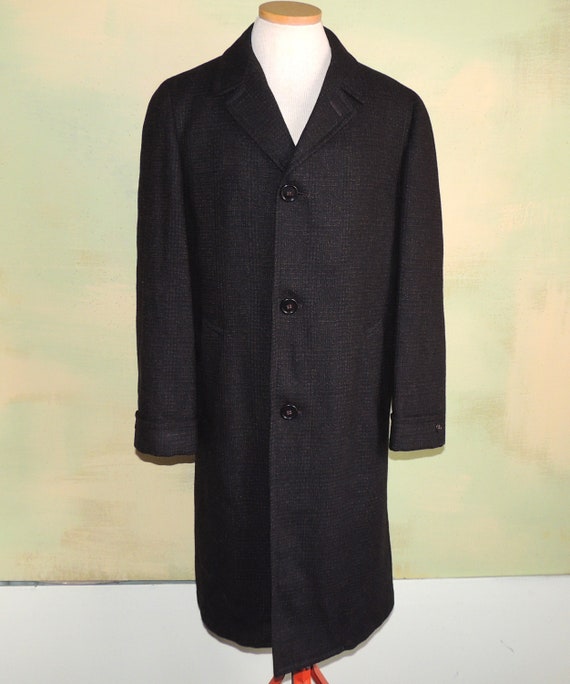 40 / 41 Vintage 50s Alpagora Wool Tweed Overcoat … - image 7