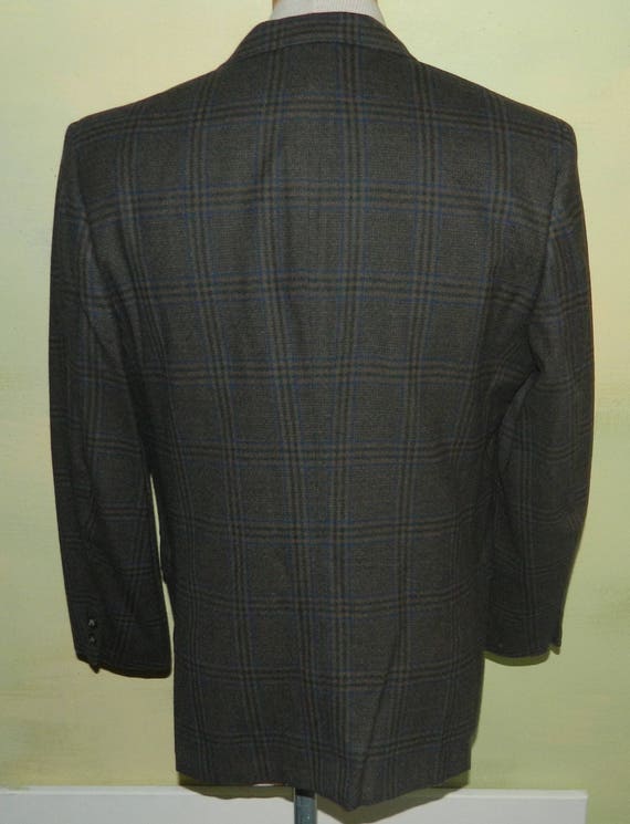 40 50s 60s Curlee Clothes Mad Men Wool Plaid Mens… - image 4