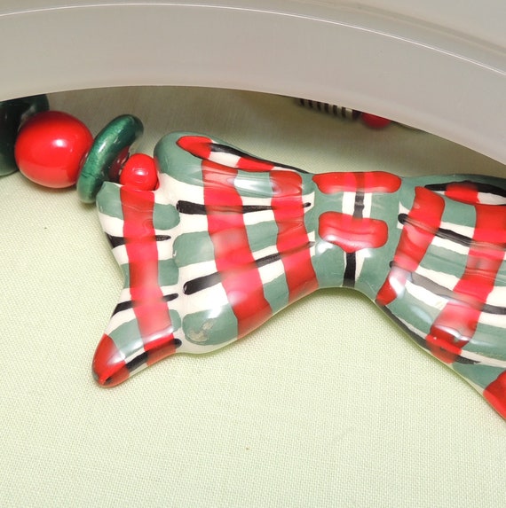 90S Ruby Z Candace Loheed Chunky Bow Ceramic Neck… - image 7