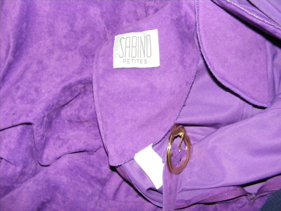 80s/90s Purple Crushed Velvet Flared Strapless Mini Dress main image 0