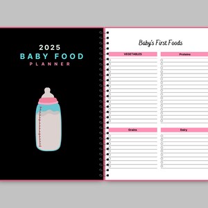 Babyvoedingplanner| Maaltijdplanning voor baby| Notitieboek Eten Dagboek | planner voor babyvoeding | chatten over babyvoeding | planner voor zogende moeder | cadeau voor moeder