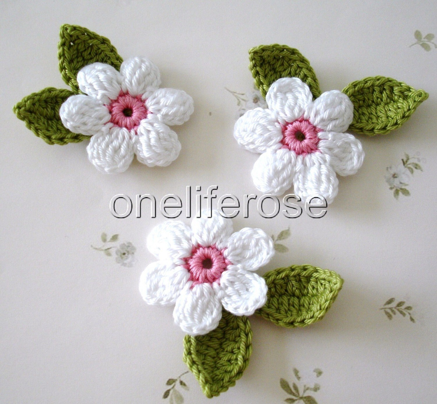 Crochet Flowers Etsy
