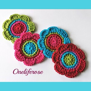 Large Crochet Flowers 4.pcs