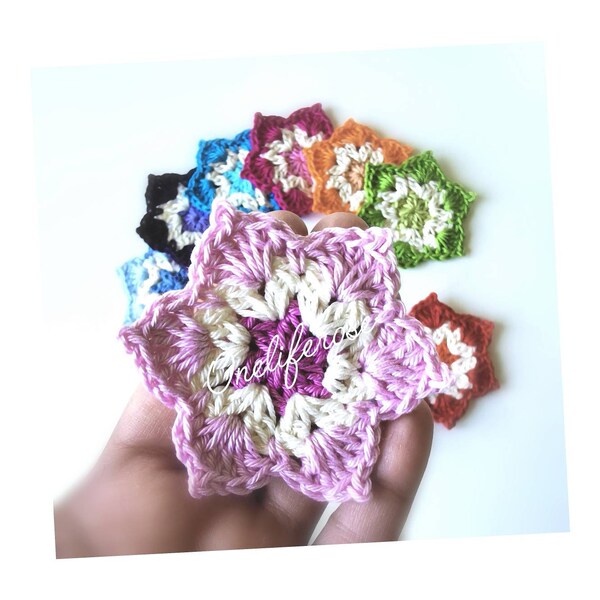Crochet Flowers 3.pieces  3.14 inches/8cm Cotton