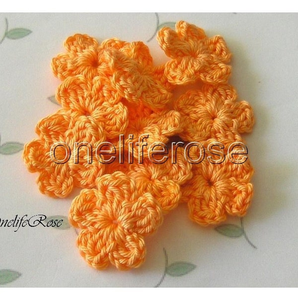 Gehäkelte Blumen 10.Stück 3.cm Baumwolle /Crochet Flowers 10.Pieces Cotton