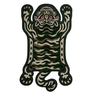 Tibetan Tiger Rugs Handmade Tufted for Living Room, Bedroom Kid Room Available In All Size Can Be Customized With Fast Service/Free Shipping