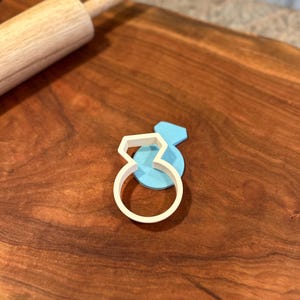 Wedding Ring Cookie Cutter: Bridal Shower Favor, Craft Clay Cutter