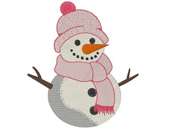 Snowman Machine Embroidery Design: Winter Weather File (Digital Download)