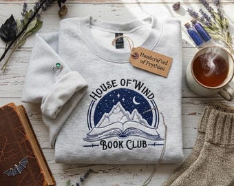 House of Wind Book Club Embroidered Sweatshirt - ACOTAR Fantasy Crewneck