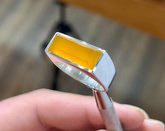 Handcrafted Yemeni Aqeeq Ring For Men, Natural Agate Rings, 925 Sterling Silver Aqeeq Ring Shia Rings