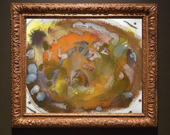 Originele abstracte aquarel inkt schilderij Giclée print reproductie, kantoor aan huis muur decor Art Artwork in verschillende maten - Untitled #6