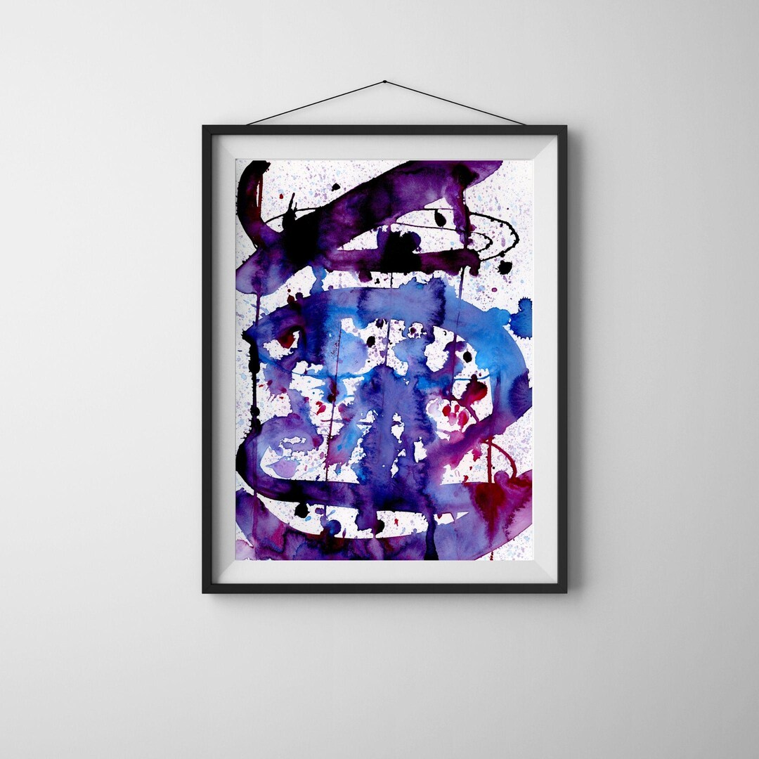 抽象水彩画 フレーム付き Amazon.co.jp: 抽象絵画花はピンクグリーンの美しい水彩画の花の