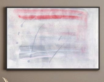 Originele abstracte aquarel inkt schilderij Giclée print reproductie, kantoor aan huis muur decor Art Artwork in verschillende maten - Untitled #4