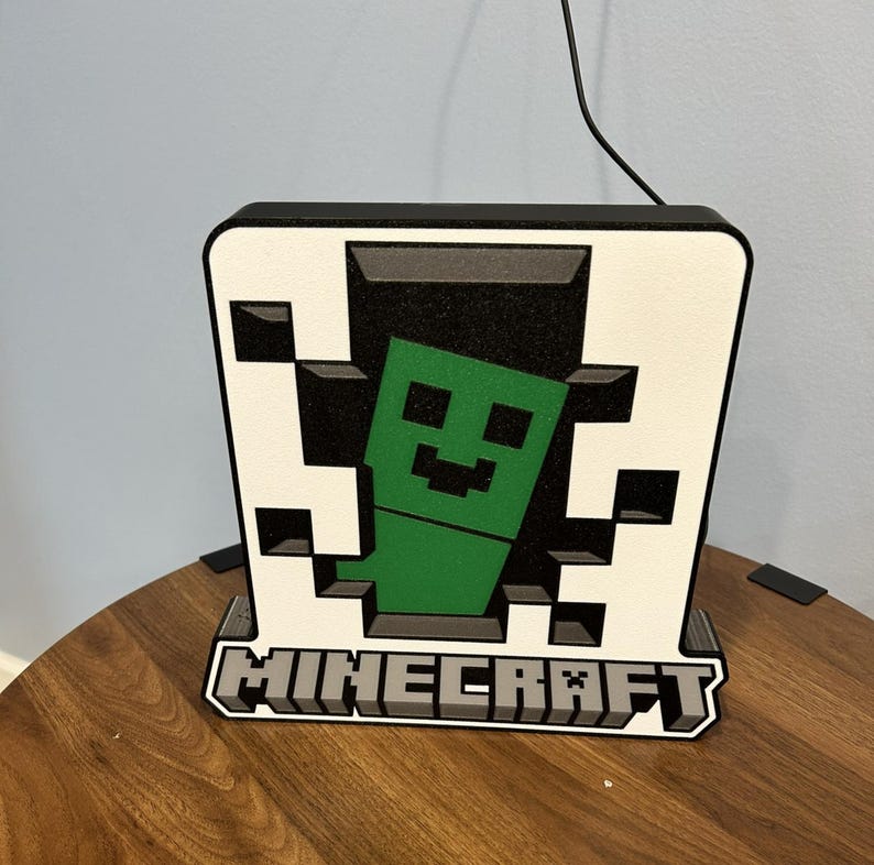 Minecraft Lightbox Minecraft Creeper Lightbox - Etsy