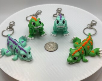 Flexible T-Rex Keychain – 3D Printed Dinosaur Bag Charm