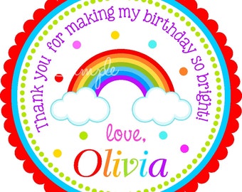 rainbow stickers etsy