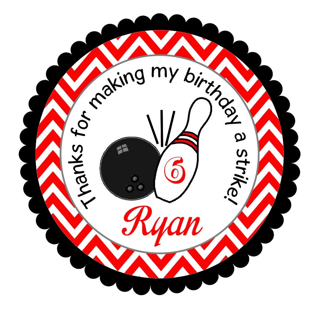 Bowling Pin Stickers Personalized Bowling Labels Bowling Etsy