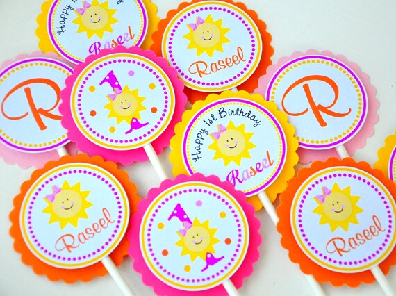 You Are My Sunshine Cupcakee Toppers You Are My Sunshine Etsy