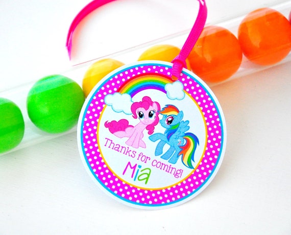 My little Pony Inspired Gift Tags, My Little Pony Favor Tags, My Little Pony Birthday Party, My Little Pony Favors - set of 12 Il_570xn