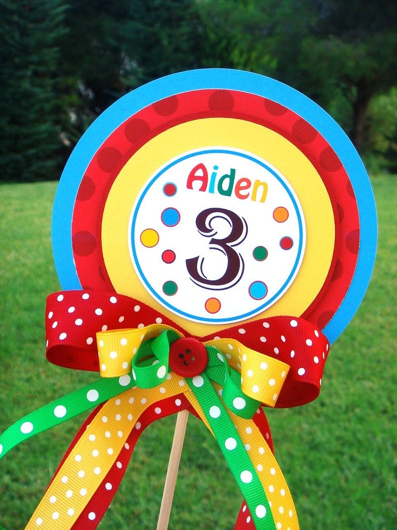 birthday centerpiece in primary colors luxurious xl