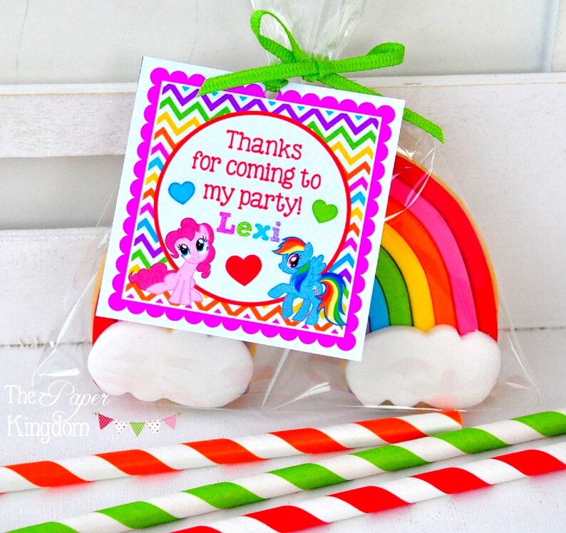 My Little Pony Gift Tags Rainbow Hang Tags My Little Pony Favor Tag My little pony Birthday Party Set of 12