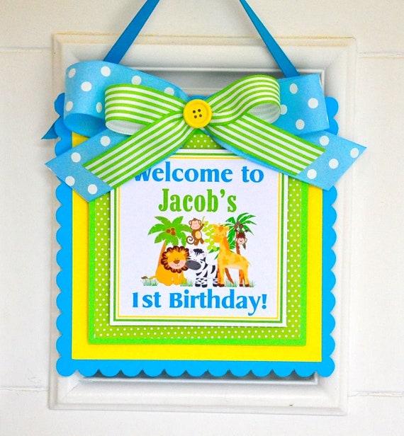 Safari Door Sign, Jungle Safari Animals, Jungle Birthday Party, Safari Baby Shower, Safari Welcome Sign, Jungle Safari Birthday Il_570xn