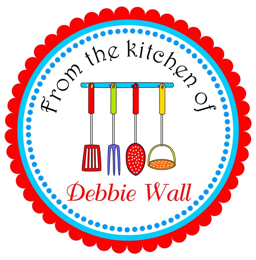 Kitchen Utensils Stickers Personalized Labels set of 12 Etsy