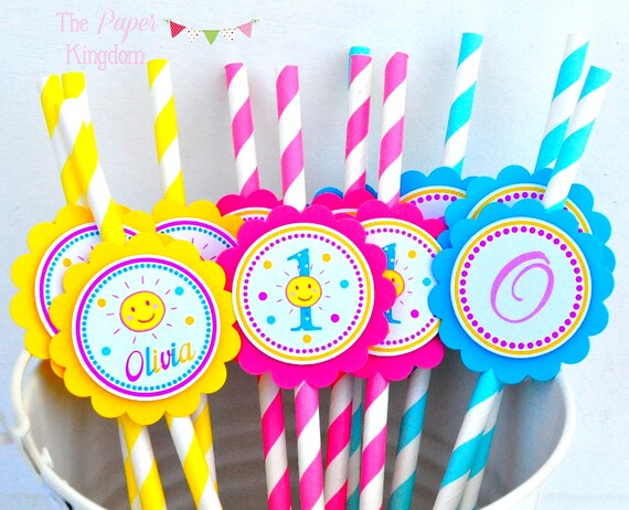 You Are My Sunshine Striped Paper Straws You Are My Sunshine