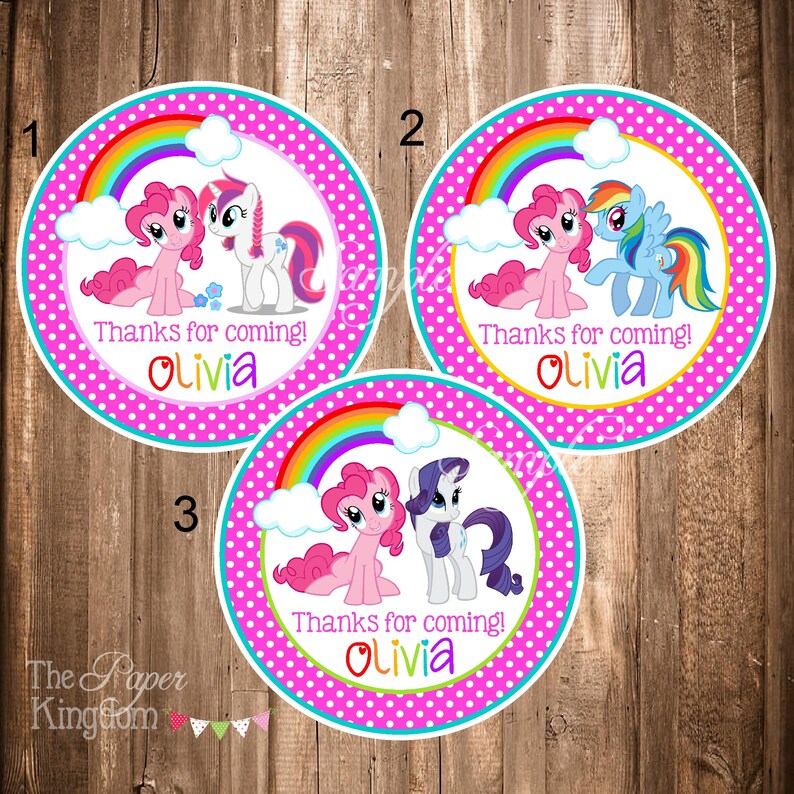 my little pony thank you tags