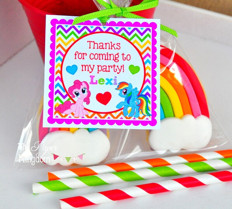 My Little Pony Gift Tags Rainbow Hang Tags My Little Pony Favor Tag My little pony Birthday Party Set of 12