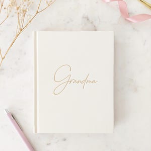 GRANDMA Grandparent Memory Journal | IVORY LINEN | Legacy Book | Life Story Journal | Grandma Gift