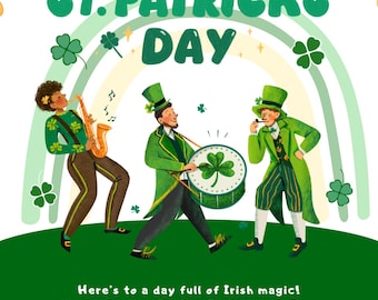 St. Patrick’s Day Party Invitation, Printable Downloadable Template, Luck of the Irish Template, St.Patties Day Invite, Editable Party Evite