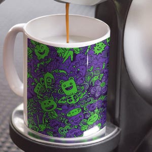 Whimsical  Creatures Kids Mug - Fun Colorful Characters, Perfect for Birthdays, Kids Spaces, Gifts, Playtime, Home Decor