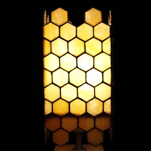 Honey Comb Stained Glass Lamp