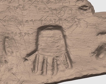 Khirbet el‑Qom Inscription 3D STL: Ancient Hebrew Relic (Printable Download)