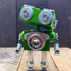 Bruce | Retro Robot | Asimov Robot | Retro Future Robot | Upcycled Robot | Robot Sculpture | Robot Collectible | Robot Gift | Junk Robot