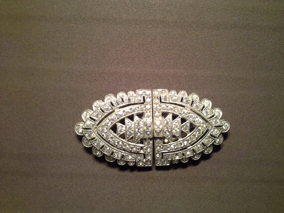 Art Deco dress clips.