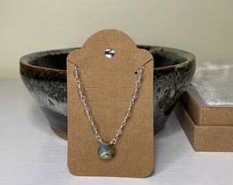 Labradorite Silver Necklace