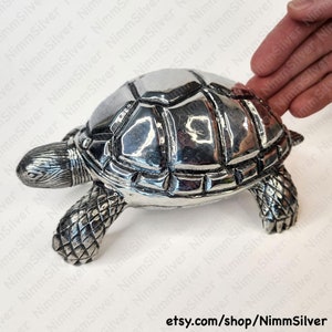 925 Silver Turtle Handmade Sterling Totem Figurine