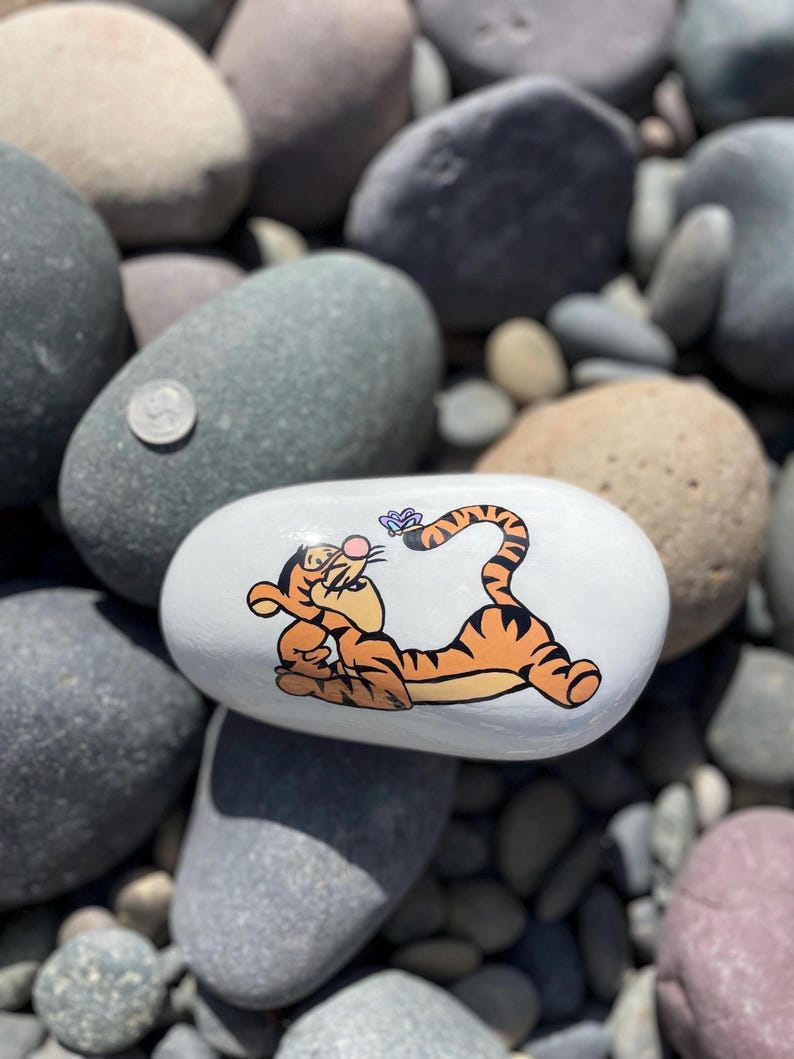 Tigger Ruck Em Hand Painted Rock-tigger - Etsy