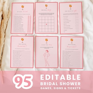 Aperol Spritz Bridal Shower Games, Love At First Spritz, Editable Citrus Spritz Bridal Games, Printable Spritz Bridal Shower Game Bundle #S2