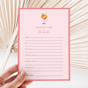 Consejos para la novia: Amor a primera vista, tarjetas de consejos para novias, juego de despedida de soltera, consejos y deseos imprimibles para la novia, plantilla editable S2