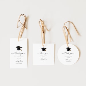 Graduation Party Favor Tag, Graduation Gift Tag Printable, Thank You Favor Tags, Graduation Favor, Editable Graduation Party Stickers #G1
