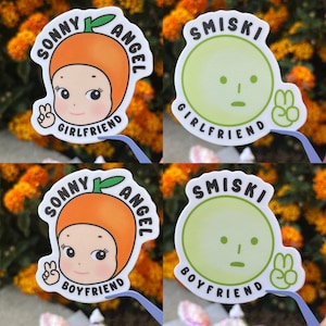 Sonny Angel and Smiski Girlfriend Boyfriend Stickers I Matte Vinyl Waterproof & Weatherproof